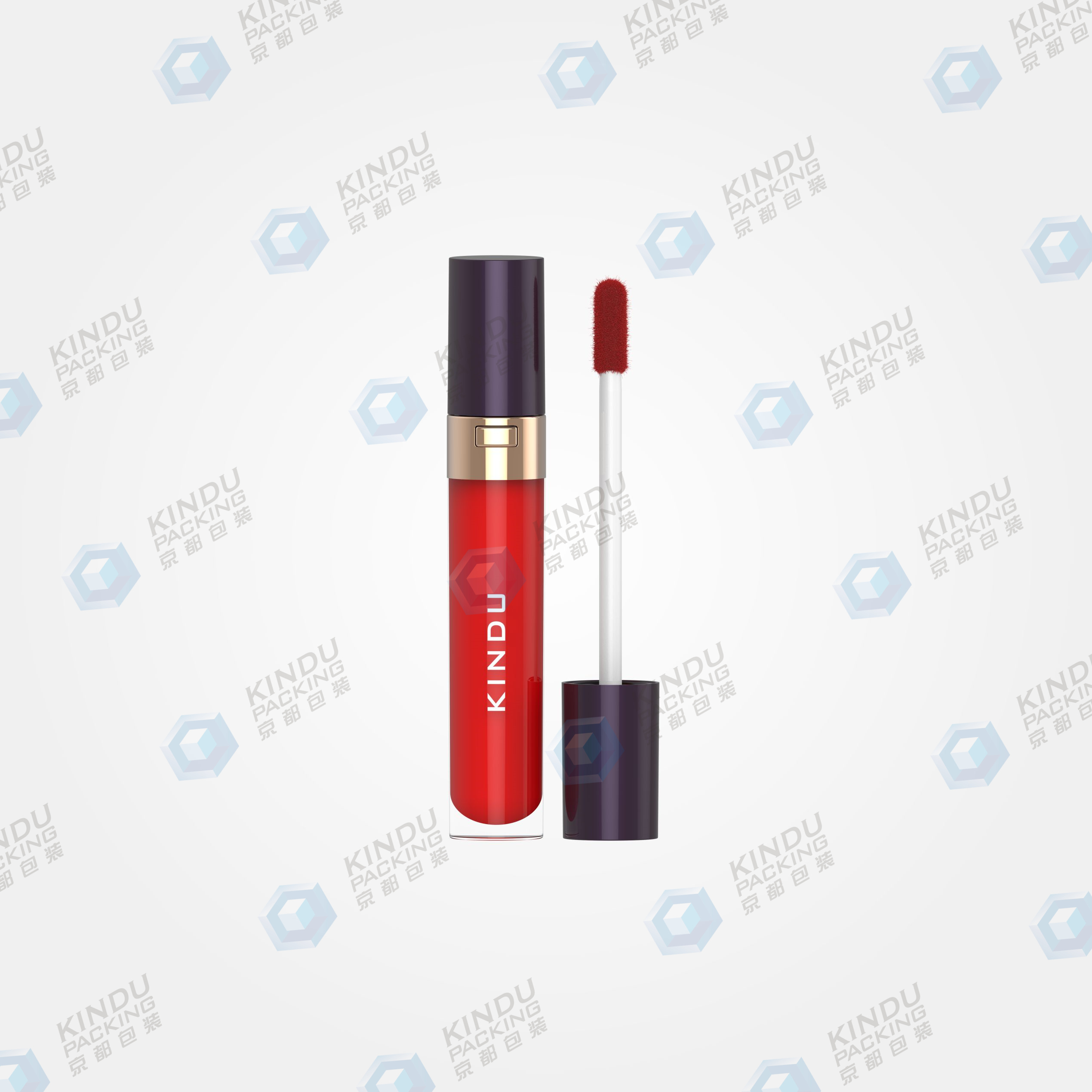 Customized injection color lip gloss pack (ZH-J0422 with press-open closure)